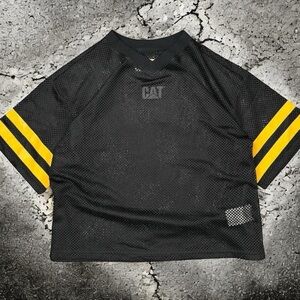 CAT Caterpillar Construction Black and Yellow Jersey